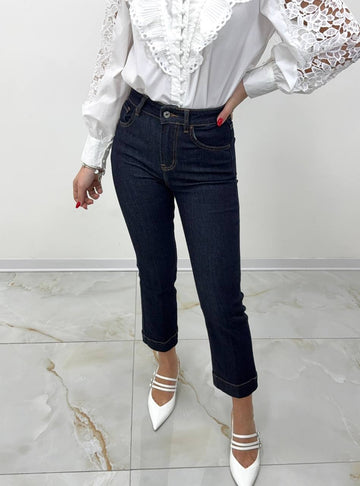 JEANS ALLA CAVIGLIA LAVAGGIO SCURO