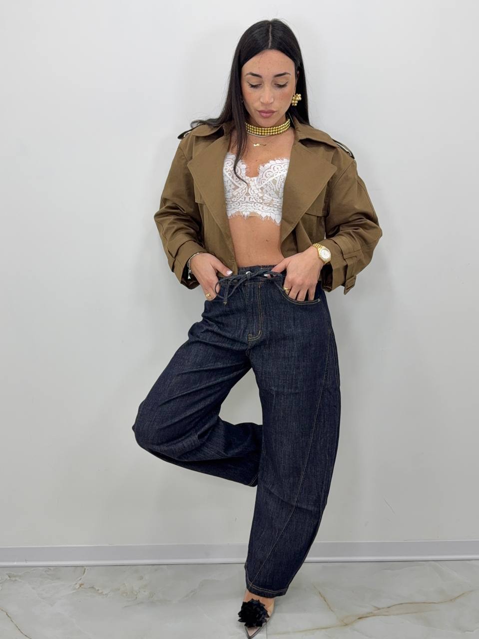 JEANS CON LACCIO