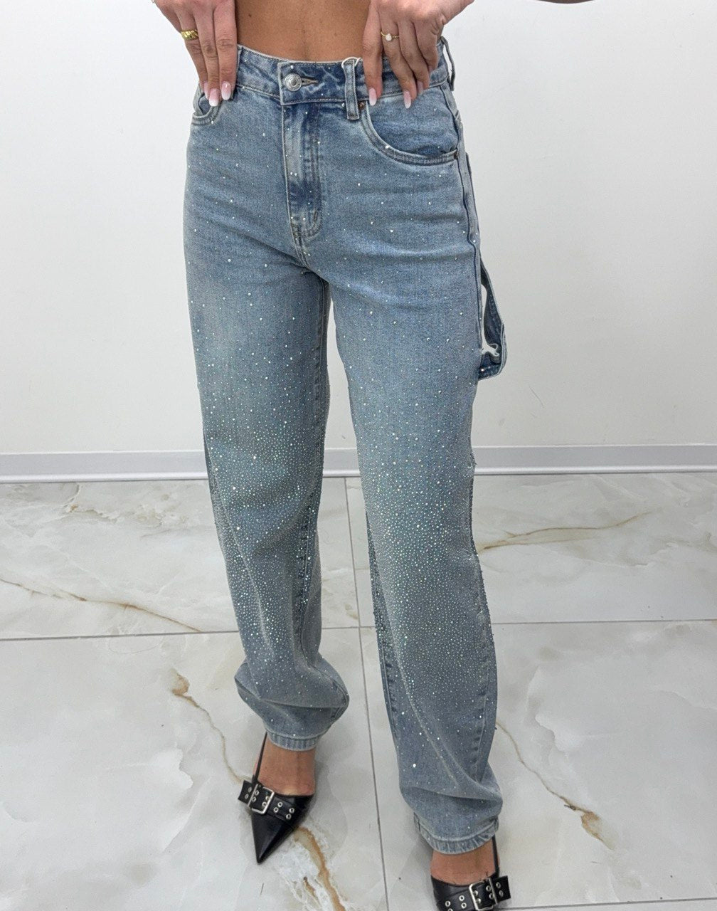 JEANS BALLOON STRASS