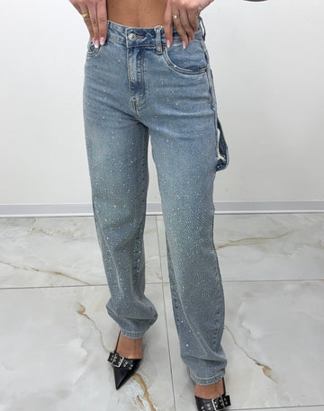 JEANS BALLOON STRASS