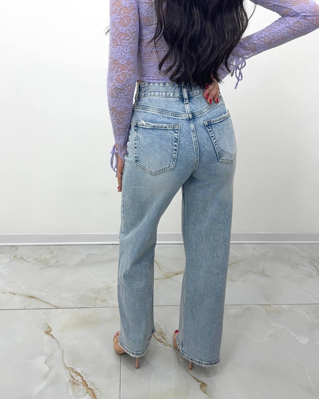 JEANS PALAZZO SFUMATO
