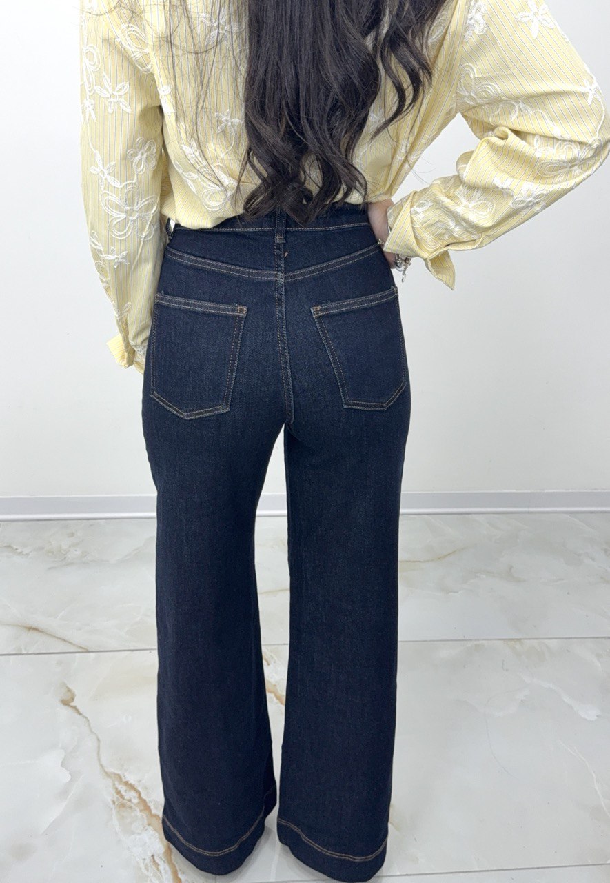 JEANS PALAZZO LAVAGGIO ZERO