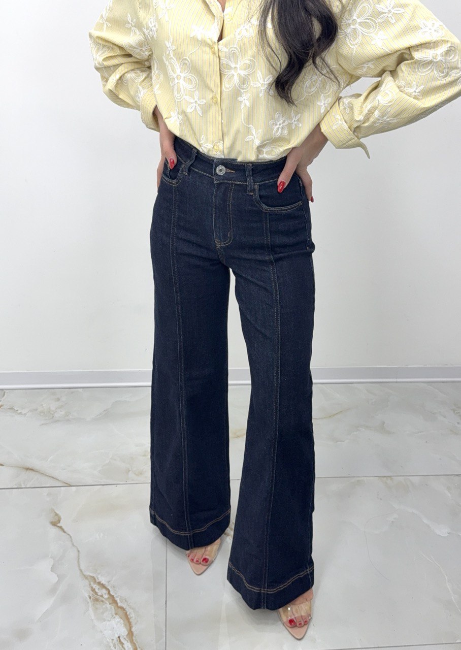 JEANS PALAZZO LAVAGGIO ZERO