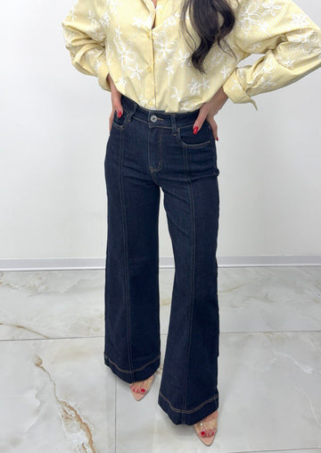 JEANS PALAZZO LAVAGGIO ZERO