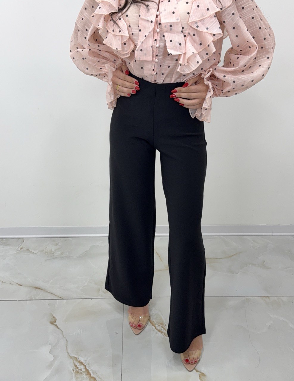 PANTALONE PALAZZO ELASTICO